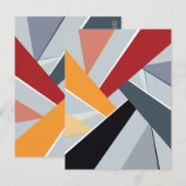 Abstracte geometrische vorm 2 briefkaart (Voorkant / Achterkant)
