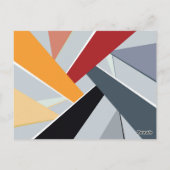 Abstracte geometrische vorm 2 briefkaart (Achterkant)