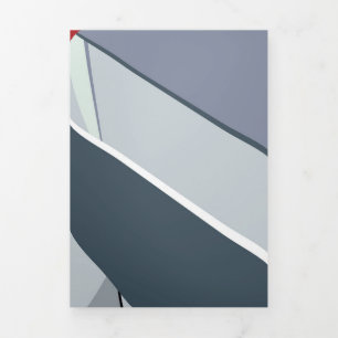 Abstracte geometrische vorm 2 drieluik wenskaart