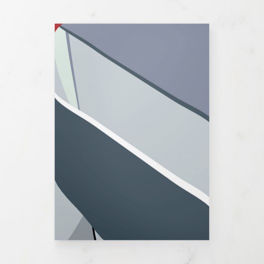Abstracte geometrische vorm 2 drieluik wenskaart (Cover)
