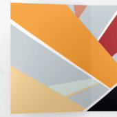 Abstracte geometrische vorm 2 drieluik wenskaart (Binnenzijde eerst)