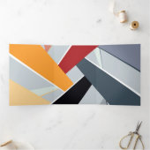 Abstracte geometrische vorm 2 drieluik wenskaart (Binnen)