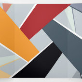Abstracte geometrische vorm 2 drieluik wenskaart (Binnenkant midden)