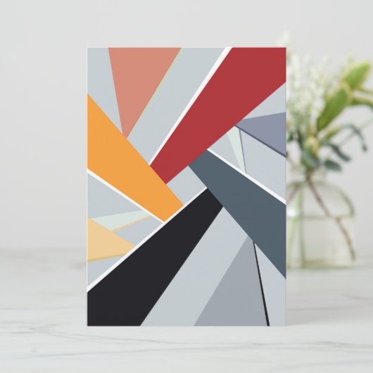 Abstracte geometrische vorm 2 kaart (Staand voorkant)