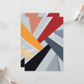 Abstracte geometrische vorm 2 kaart (Voorkant / Achterkant in situ)