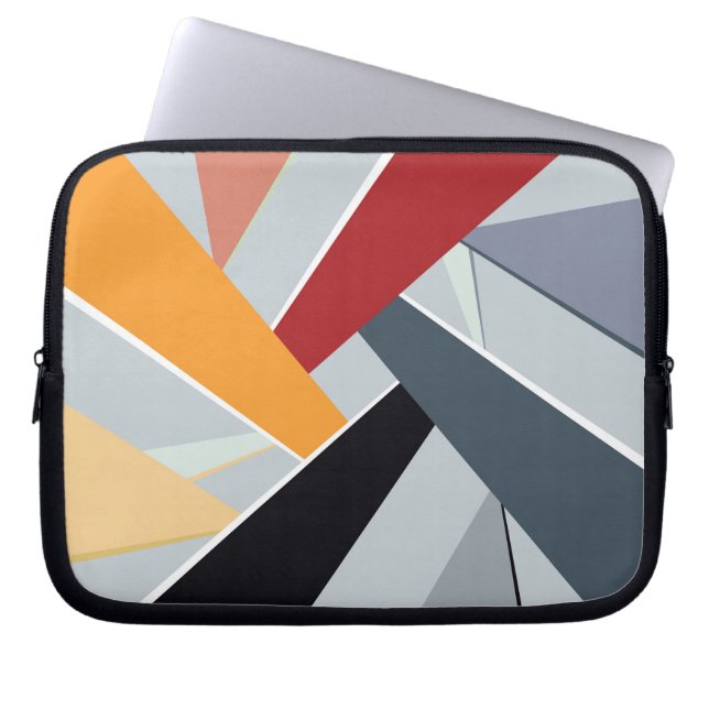 Abstracte geometrische vorm 2 laptop sleeve (Voorkant)