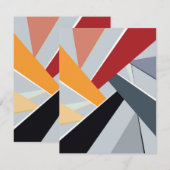 Abstracte geometrische vorm 2 notitiekaartje (Voorkant / Achterkant)