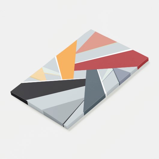 Abstracte geometrische vorm 2 post-it® notes (Schuin)