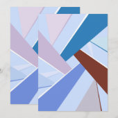 Abstracte geometrische vorm 3 bedankkaart (Voorkant / Achterkant)