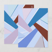 Abstracte geometrische vorm 3 briefkaart (Voorkant / Achterkant)