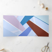 Abstracte geometrische vorm 3 drieluik wenskaart (Binnen)