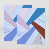 Abstracte geometrische vorm 3 notitiekaartje (Voorkant / Achterkant)