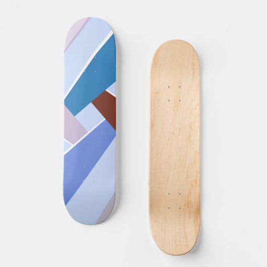 Abstracte geometrische vorm 3 persoonlijk skateboard (Voorkant)