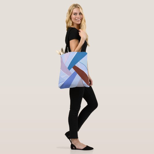 Abstracte geometrische vorm 3 tote bag (Op model)