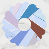 Abstracte geometrische vorm 3 wijnglaslabel (Achterkant)