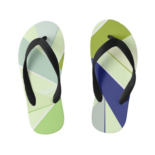 Abstracte geometrische vorm 4 kinder teenslippers (Voetbed)