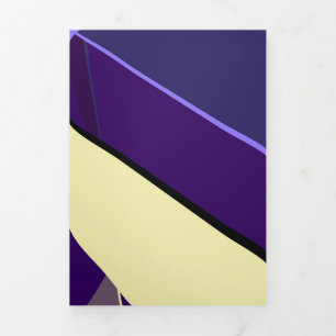 Abstracte geometrische vorm 5 drieluik wenskaart