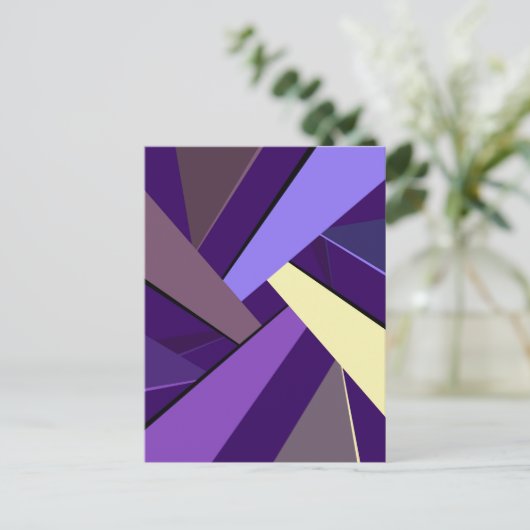 Abstracte geometrische vorm 5 feestdagenkaart (Staand voorkant)