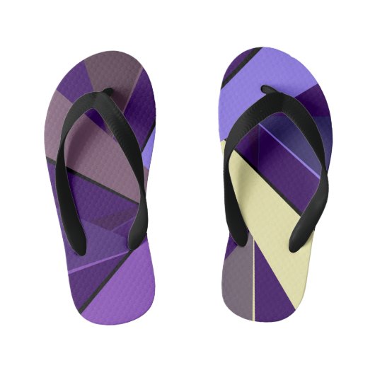 Abstracte geometrische vorm 5 kinder teenslippers (Voetbed)