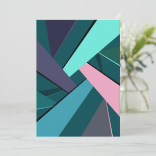 Abstracte geometrische vorm 6 bedankkaart