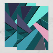 Abstracte geometrische vorm 6 bedankkaart (Voorkant / Achterkant)