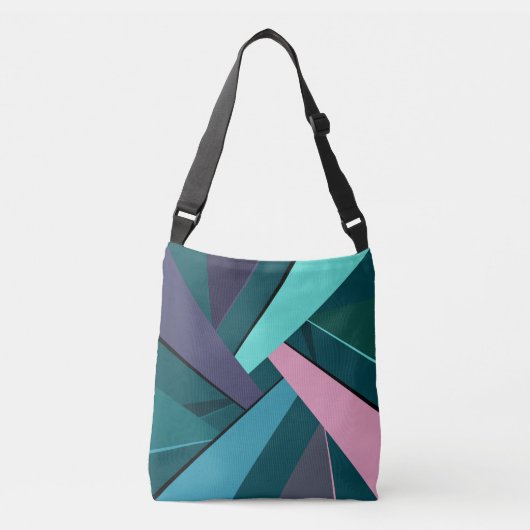 Abstracte geometrische vorm 6 crossbody tas (Voorkant)