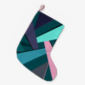 Abstracte geometrische vorm 6 kleine kerstsok (Voorkant (Hangend))