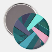 Abstracte geometrische vorm 6 magneet (Voorkant / Achterkant)