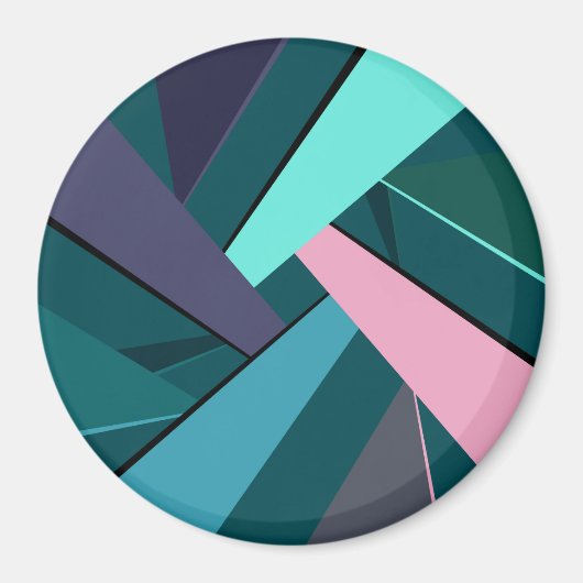 Abstracte geometrische vorm 6 magneet (Voorkant)