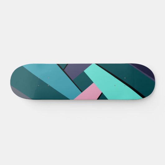 Abstracte geometrische vorm 6 persoonlijk skateboard (Horizontaal)