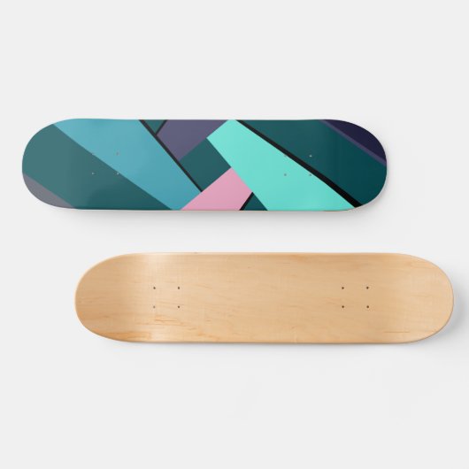Abstracte geometrische vorm 6 persoonlijk skateboard (Horizontaal)