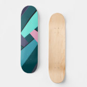 Abstracte geometrische vorm 6 persoonlijk skateboard (Voorkant)