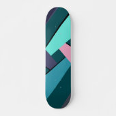 Abstracte geometrische vorm 6 persoonlijk skateboard (Voorkant)