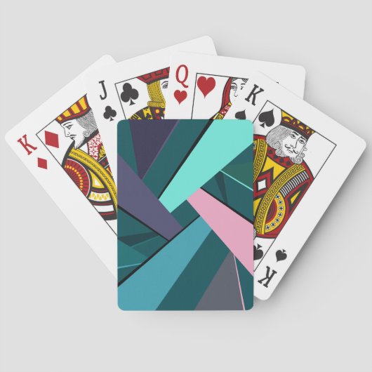 Abstracte geometrische vorm 6 pokerkaarten (Achterkant)