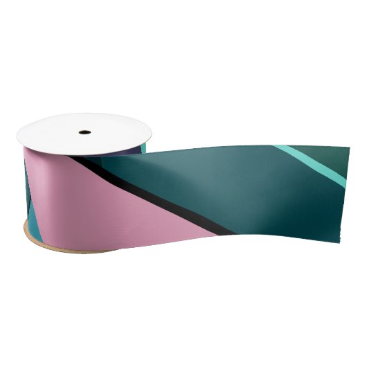Abstracte geometrische vorm 6 satijnen lint (Spoel)