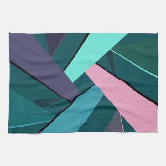 Abstracte geometrische vorm 6 theedoek (Horizontaal)