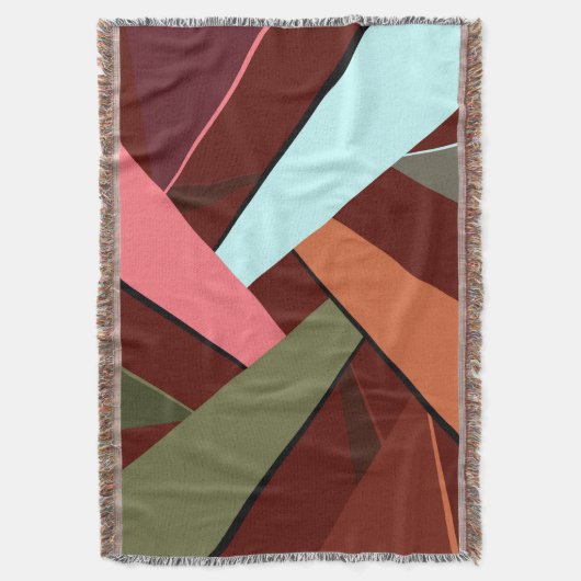 Abstracte geometrische vorm 7 deken (Voorkant Verticaal)