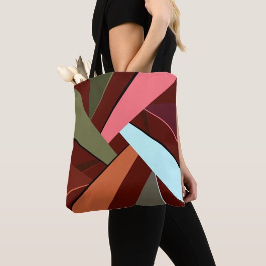 Abstracte geometrische vorm 7 tote bag (Dichtbij)