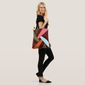 Abstracte geometrische vorm 7 tote bag (Op model)