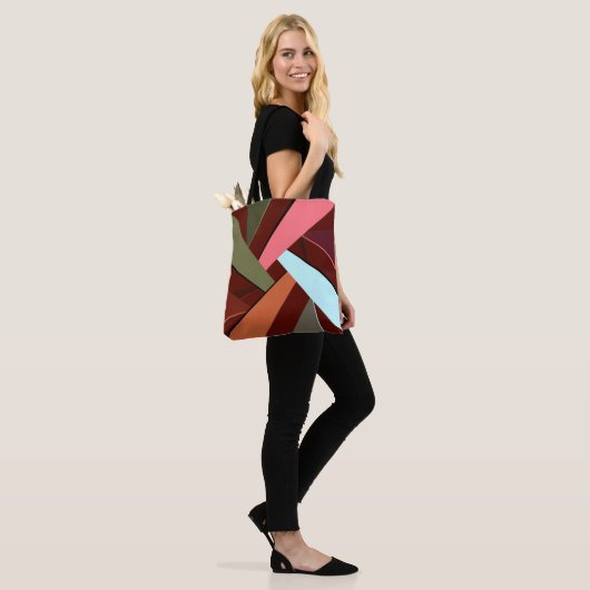 Abstracte geometrische vorm 7 tote bag (Op model)