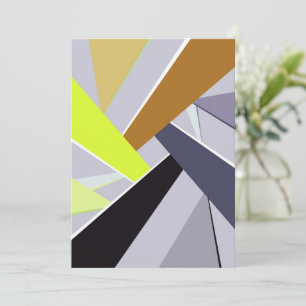 Abstracte geometrische vorm 8 bedankkaart