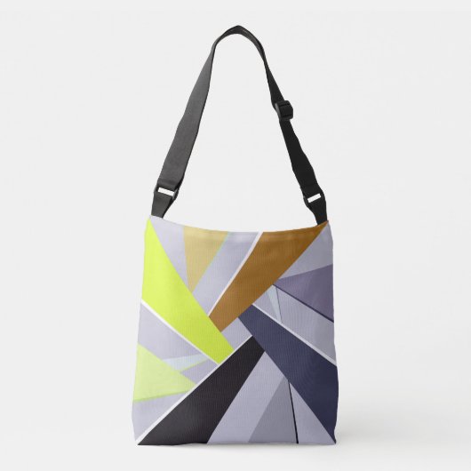 Abstracte geometrische vorm 8 crossbody tas (Voorkant)