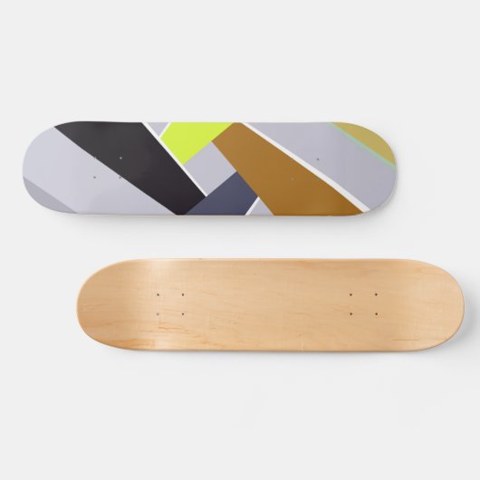 Abstracte geometrische vorm 8 persoonlijk skateboard (Horizontaal)