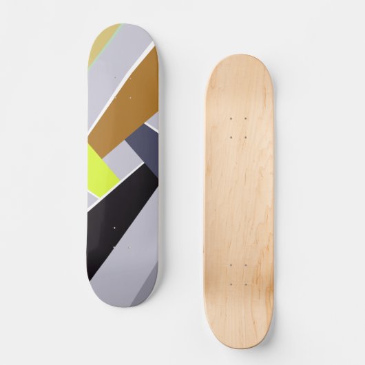 Abstracte geometrische vorm 8 persoonlijk skateboard (Voorkant)