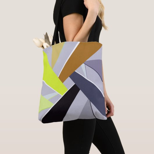 Abstracte geometrische vorm 8 tote bag (Dichtbij)