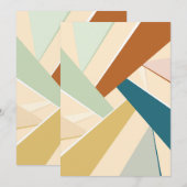 Abstracte geometrische vorm bedankkaart (Voorkant / Achterkant)