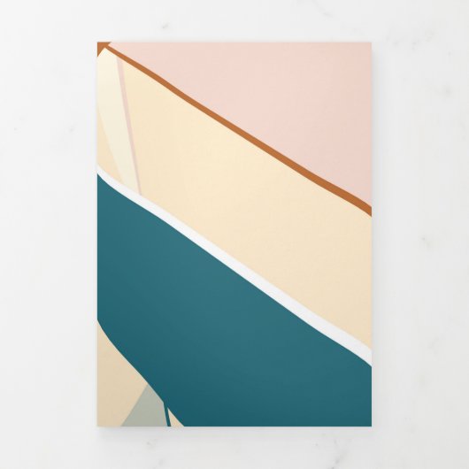 Abstracte geometrische vorm drieluik wenskaart (Cover)