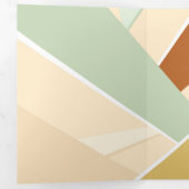 Abstracte geometrische vorm drieluik wenskaart (Binnenzijde eerst)