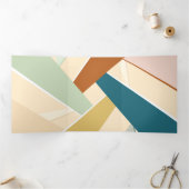 Abstracte geometrische vorm drieluik wenskaart (Binnen)