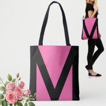 Abstracte geometrische vorm in zwart en neonroze